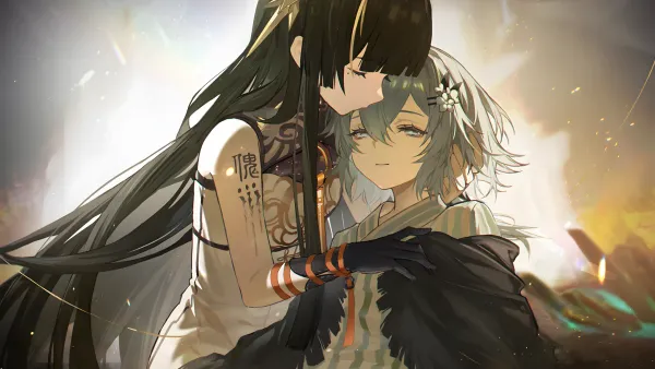 Yuli holding the puppet of Tiaohua